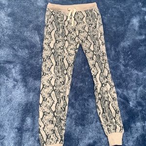 Reptile print cozy sweatpants